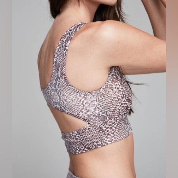 Varley Taupe Snake Brighton Sports Bra - Picture 5 of 6